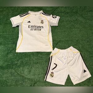 Vini Jr #7 Real Madrid Home Kids Jersey 25/26